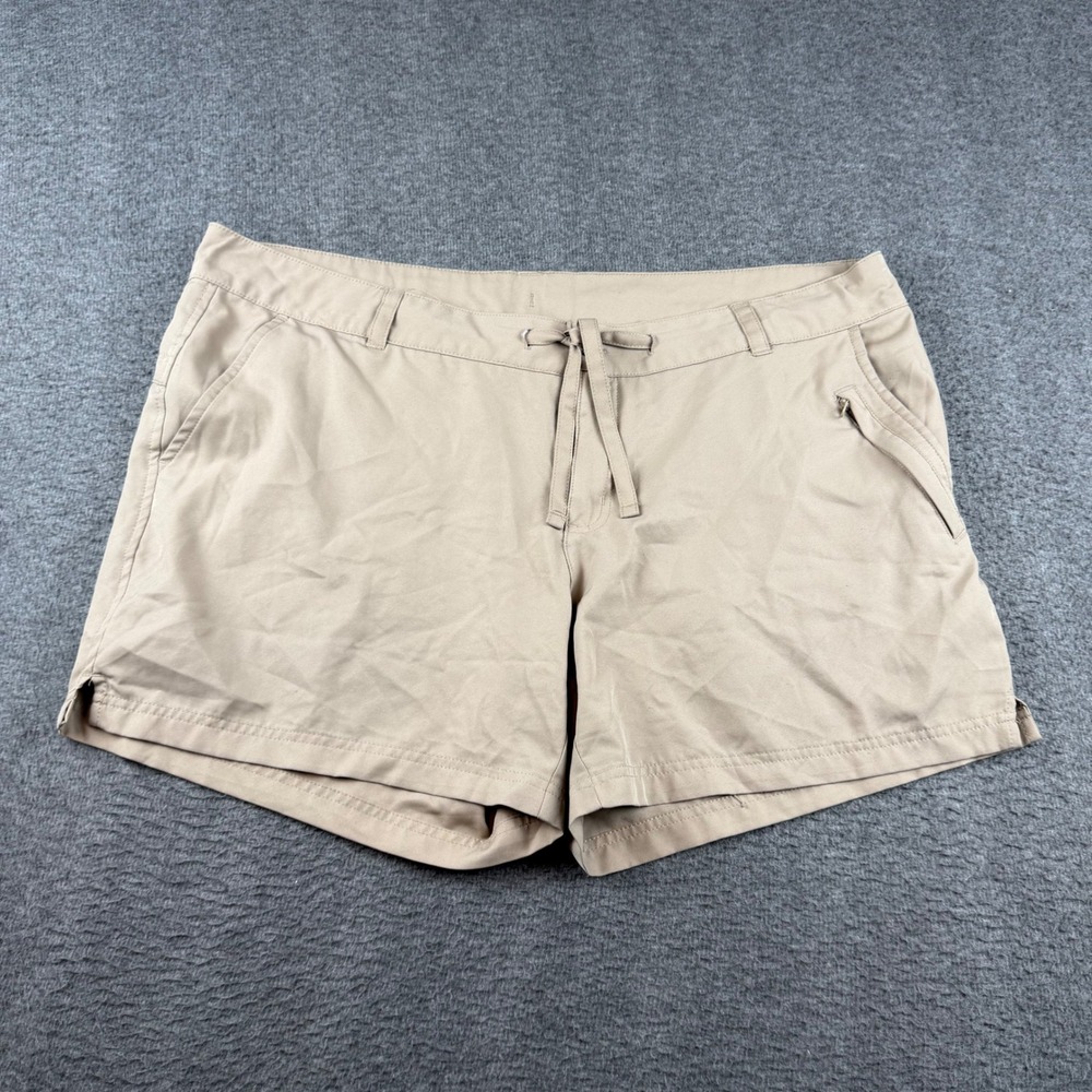 Magellan Outdoors Hiking Shorts Women's XXL Khaki Tan Drawstring Utility Cargo